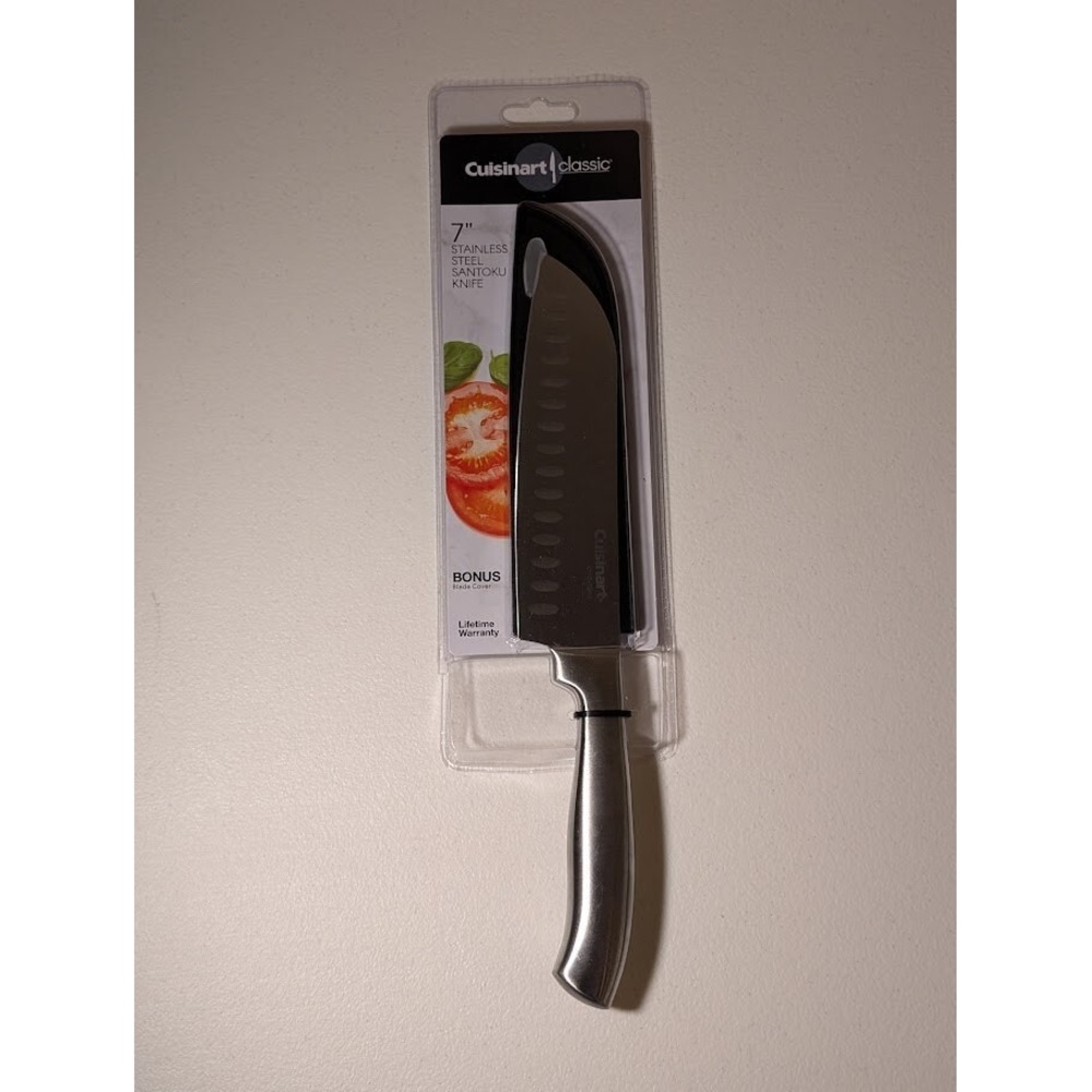 Cuisinart Classic 7" Santoku Knife Stainless Steel with Blade Cover - Picture 1 of 3